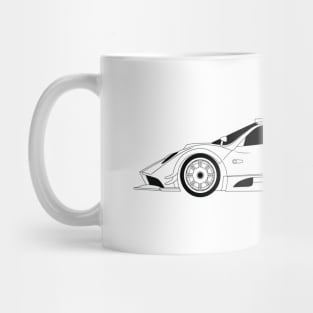 Zonda F Black Outline Mug